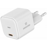 Swissten Síťový Adaptér GaN 1x USB-C 65W PD Bilý