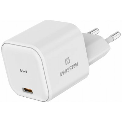 Swissten Síťový Adaptér GaN 1x USB-C 65W PD Bilý – Zboží Živě