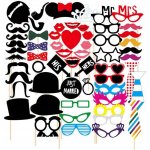 Sada rekvizit FOTOBUDKA do fotokoutku svatba svatební hostina 58 ks – Zboží Mobilmania