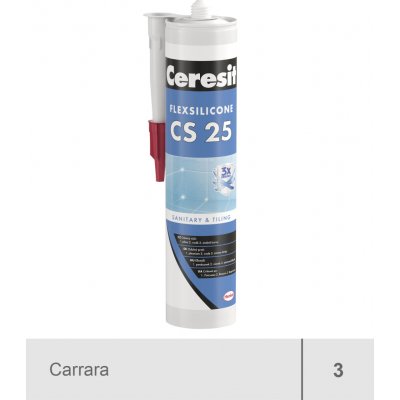 Ceresit CS 25 sanitární silikon 280 g carrara – Hledejceny.cz