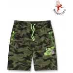 Kugo chlapecké maskáčové kratasy světle zelené khaki se zeleným zipem – Zbozi.Blesk.cz