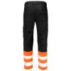 Pracovní oděv ProJob 6537 PRACOVNÍ kalhoty PRUŽNÉ EN ISO 20471 TŘÍDA 1 Oranžová/černá