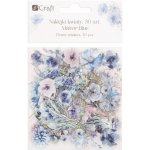 DP Craft Samolepky květinové modré 30ks PVC – Zboží Dáma