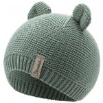 STERNTALER Čepice pletená GOTS bavlněná s oušky zelená – Zboží Dáma