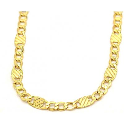 B&B Goldinvestic Zlatý řetízek figaro zdobený proužky N5754-585/1000 – Sleviste.cz