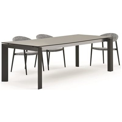 Varaschin Rozkládací jídelní stůl Dolmen, 300-380x120x75,5 cm, rám hliník, deska HPL kat. A