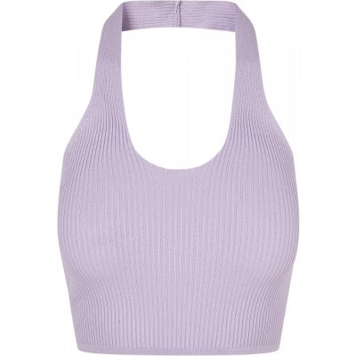 Ladies Rib Knit Crossed Neckholder lilac