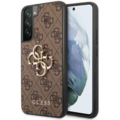 Pouzdro Guess PU 4G Metal Logo Samsung Galaxy S23 hnědé – Zboží Mobilmania