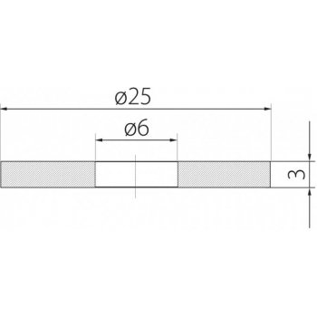 Těsnící podložka gumová V12 6x25