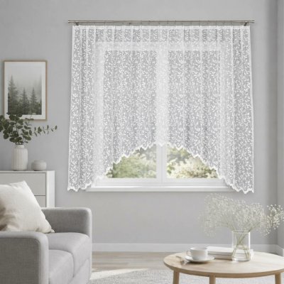 Dekorační oblouková krátká záclona na žabky ZUZANNA 160 bílá 300x160 cm MyBestHome – Hledejceny.cz