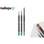 Set Štětců Vallejo Precision B03990 Starter Set Round No.1, Triangular 3/0, Flat Synth. No.4 – Hledejceny.cz