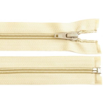 Pro Háčkování Spirálový zip No 5 dělitelný 40 cm světle krémový – Zboží Mobilmania