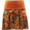 Dámská sukně Thajsko sukně krátká Lambada oranžový pas květy