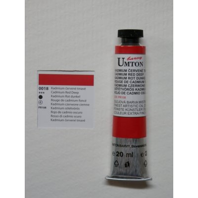 Umton Mistrovská olejová barva červené kadmium tmavé 20 ml – Hledejceny.cz