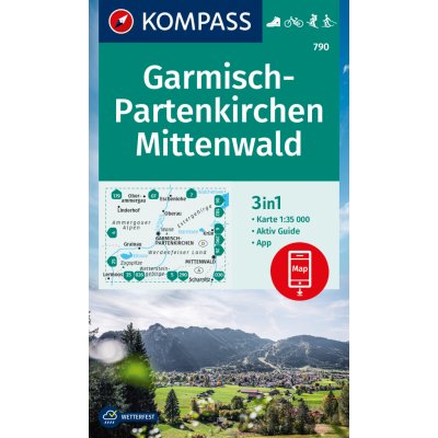 Garmisch - Partenkirchen, Mittenwald (Kompass - 790) - turistická mapa