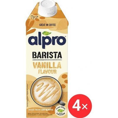 Alpro Barista ovesno-sójový nápoj s vanilkovou příchutí 4 x 750 ml – Zboží Dáma
