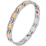 Šperky eshop ocelový stříbrné a zlaté barvy šachovnicový vzor magnety SP08.30 – Zboží Dáma