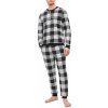 Pánské pyžamo Calvin Klein NM1726E 2ZJ pánské pyžamo dlouhé černo šedé