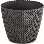 Prosperplast Květináč SPLOFY ECO WOOD antracit 18,7 cm – Zboží Mobilmania
