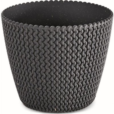 Prosperplast Květináč SPLOFY ECO WOOD antracit 18,7 cm – Zboží Mobilmania