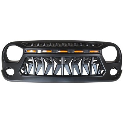 Mřížka, Černá, X-serie, LED, Jeep Wrangler JK | Zboží Auto