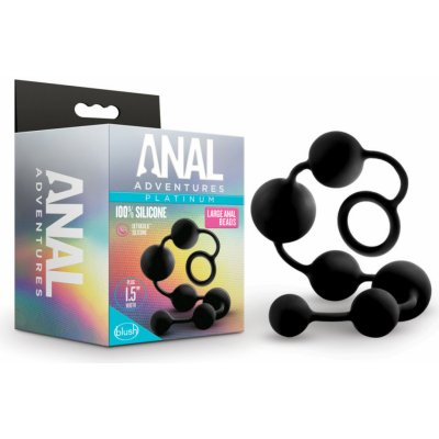 Blush Anal Adventures Platinum Silicone Anal Beads Large Black – Zboží Dáma