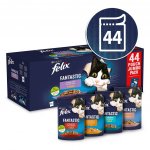 Felix Fantastic s hovězím kuřetem lososem tuňákem v želé 44 x 85 g – Sleviste.cz