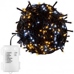 VOLTRONIC® Vánoční řetěz 100 LED 10 m teple a studeně bílý