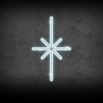 DECOLED 2D LED světelná hvězda Polaris, závěsná, 14 × 25cm, ledově bílá, hliník – Hledejceny.cz
