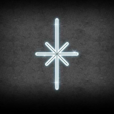 DECOLED 2D LED světelná hvězda Polaris, závěsná, 14 × 25cm, ledově bílá, hliník – Hledejceny.cz