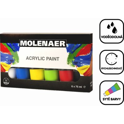 Molenaer Sada akrylových barev 6 x 75 ml – Hledejceny.cz