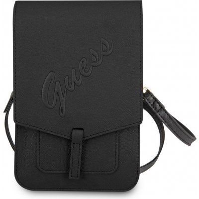 Pouzdro Guess PU Saffiano Universal Phone Bag černé – Zboží Mobilmania