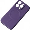 Pouzdro a kryt na mobilní telefon Apple MG Silicone MagSafe iPhone 15, fialové
