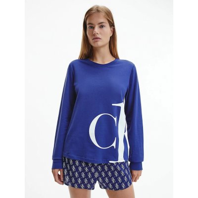 Calvin Klein Monogram tričko na spaní QS6573E C8Q tmavě modrá