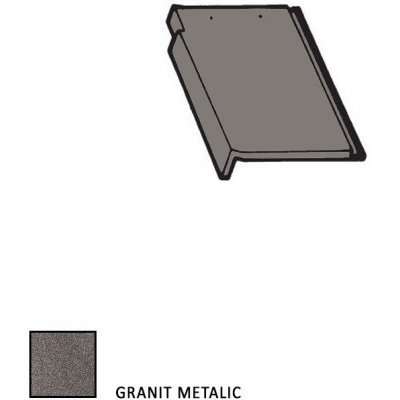 BMI Bramac Tegalit Star taška krajová levá Granit Metalic