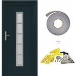 OMAXI Vchodové dveře Antracitová 98 x 208 cm PVC 787389 – Hledejceny.cz