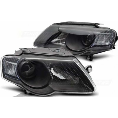 Přední světla VW Passat B6 3C, 2005-2010, černé – Zboží Mobilmania