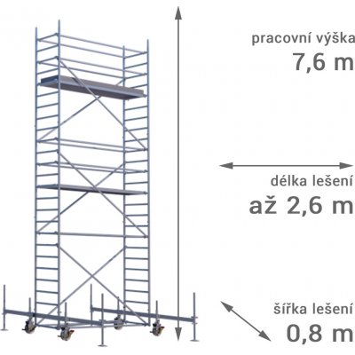 Lešení RUX MOBILO 800 7,6 m 210 cm – Zbozi.Blesk.cz