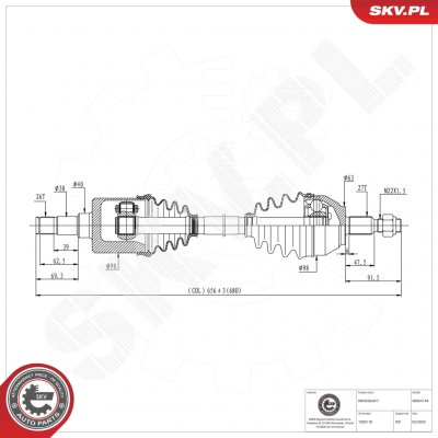 40SKV144 ESEN SKV Hnací hřídel | Zboží Auto