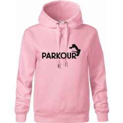 Parkour salto Oversized mikina dámská Moon kratší + širší Růžová