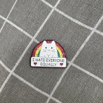 Pinarna Kočička s duhou I hate everyone equally Nenávidím všechny stejně – Zboží Dáma