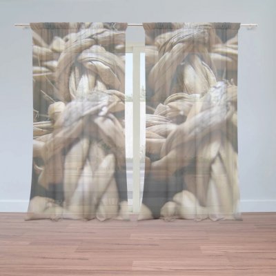 Sablio Záclony Banánové listí: 2ks 150x250cm – Hledejceny.cz