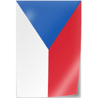 CZECHMANIA Samolepka vlajka 02 - na svislé lepení – Hledejceny.cz