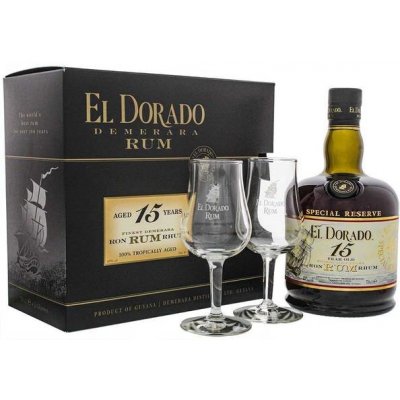 El Dorado Special Reserve 15y 43% 0,7 l (dárkové balení 2 sklenice)