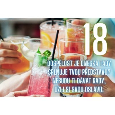 Vtipné přání k narozeninám - 18 let – Zboží Dáma