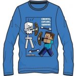 tričko minecraft dl.rukáv 0028 modrá – Sleviste.cz