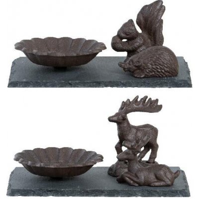 Esschert Design Pítko/koupel pro ptáčky Lesní zvěř 20 x 12 cm litina – Hledejceny.cz