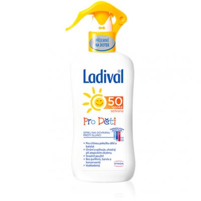 Ladival mléko na opalování pro děti spray SPF50 200 ml – Sleviste.cz