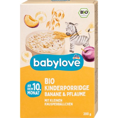 babylove bio obilná kaše s příchutí banánu a švestek 200 g – Zboží Dáma