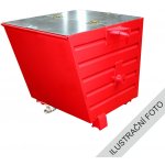 TRV PLN 8844/CE Výklopný kontejner s výpustí a víkem červená nosnost 2000 kg – Zboží Mobilmania